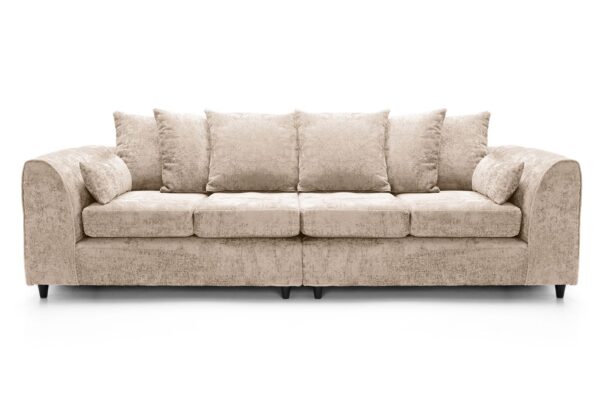 Dylan Crushed Velvet 4 Seater - Cream