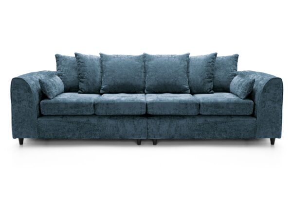 Dylan Crushed Velvet 4 Seater - Dark Blue