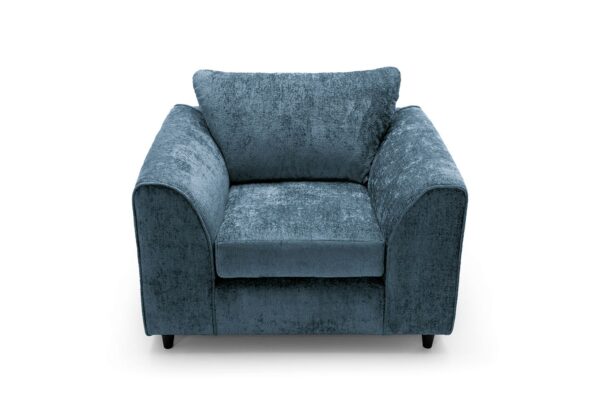 Dylan Crushed Velvet Armchair - Dark Blue - Image 5