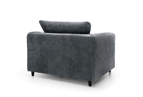 Dylan Crushed Velvet Armchair - Dark Grey - Image 2