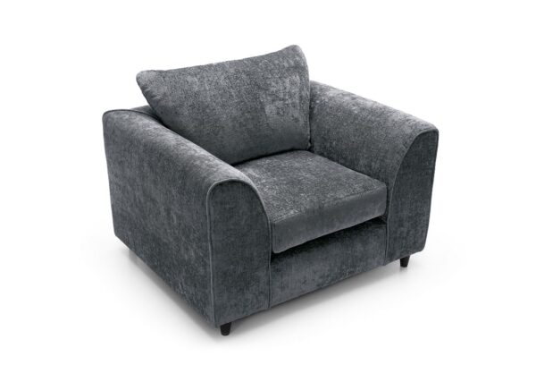 Dylan Crushed Velvet Armchair - Dark Grey - Image 6