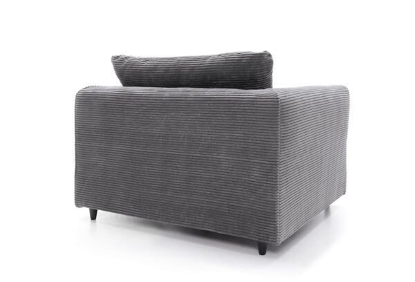Dylan Jumbo Cord Armchair - Grey - Image 2