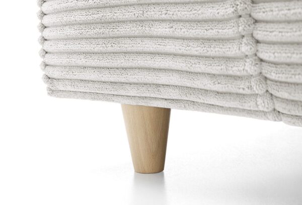Jumbo Cord Right Hand Corner Sofa - White - Image 9