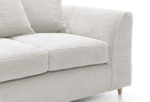 Dylan Jumbo Cord 2 Seater - White - Image 4