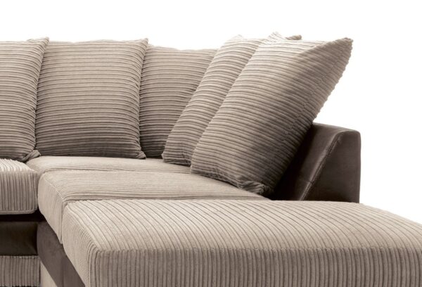 Dino Right Hand Corner Sofa - Brwn/Bge - Image 12