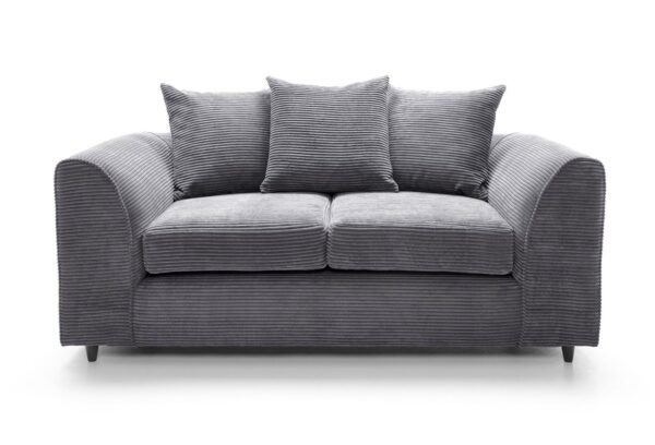 Dylan Jumbo Cord 2 Seater - Grey - Image 3