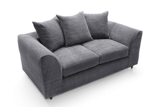 Dylan Jumbo Cord 2 Seater - Grey - Image 5