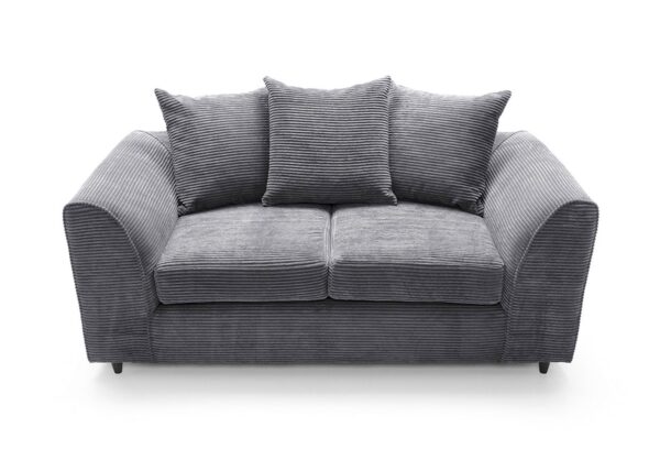 Dylan Jumbo Cord 2 Seater - Grey - Image 4