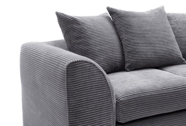 Dylan Jumbo Cord 2 Seater - Grey - Image 7