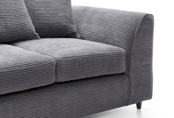 Dylan Jumbo Cord 2 Seater - Grey - Image 8
