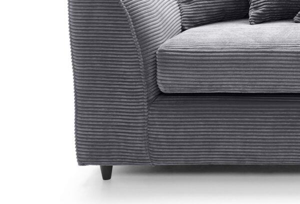 Dylan Jumbo Cord 4 Seater - Grey - Image 5