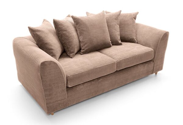 Dylan Jumbo Cord 3 Seater - Brown - Image 4