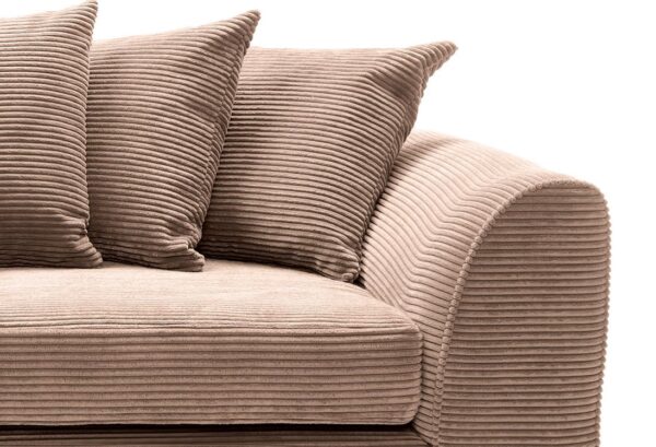 Dylan Jumbo Cord 3 Seater - Brown - Image 5
