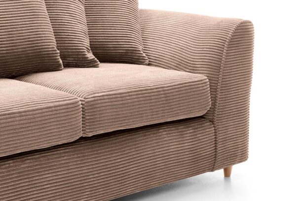 Dylan Jumbo Cord 3 Seater - Brown - Image 6